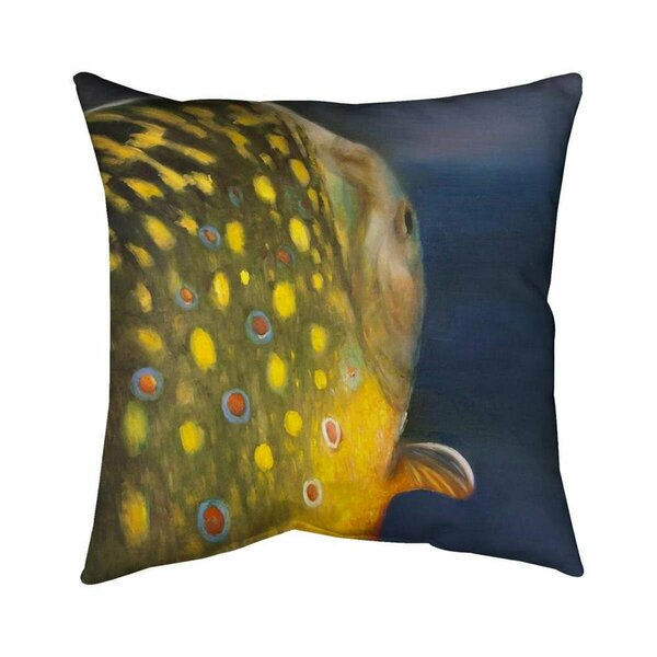 Begin Home Decor 26 x 26 in. Golden Trout Fish-Double Sided Print Indoor Pillow 5541-2626-AN173